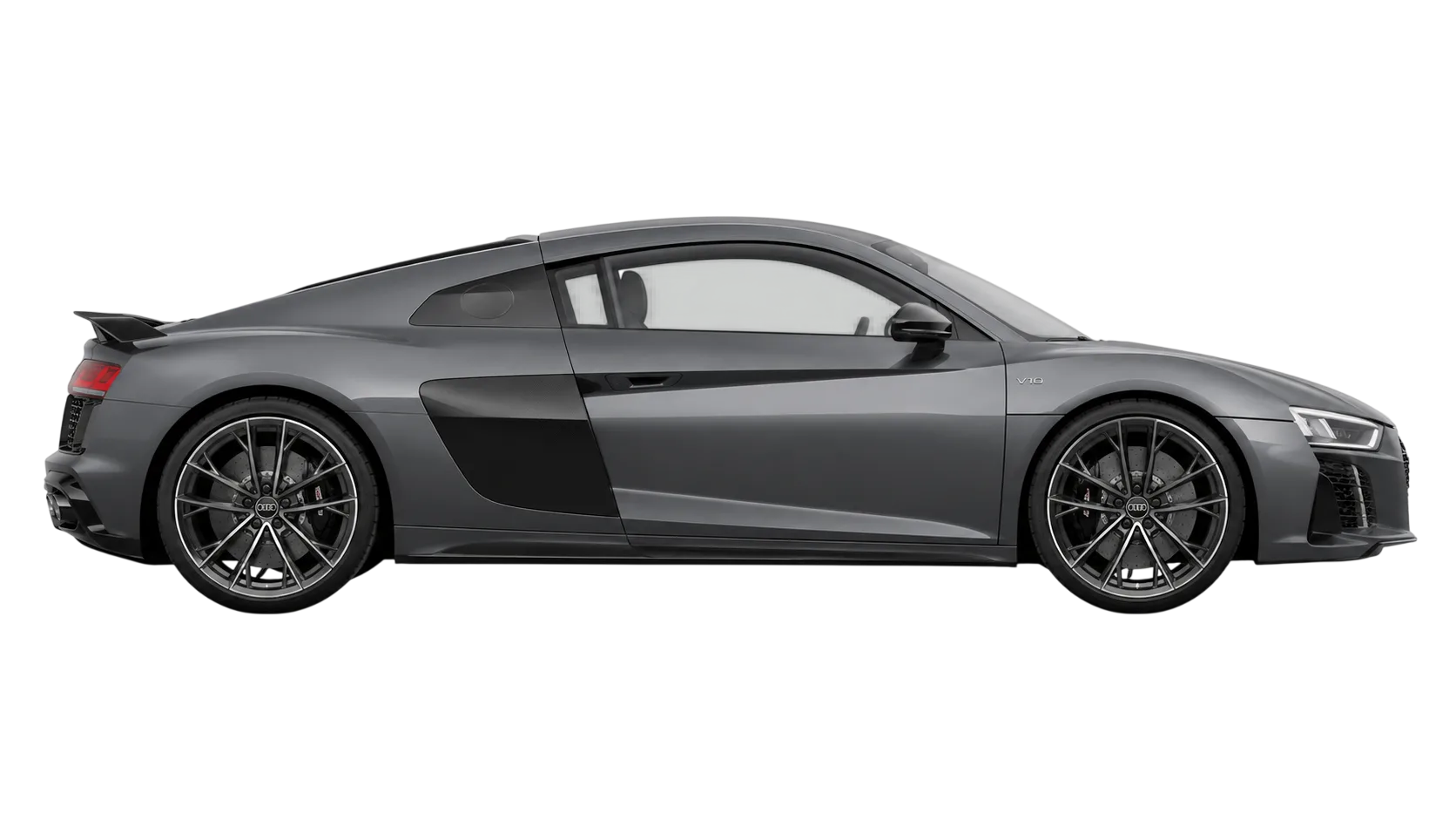 Audi R8 side profile fitted with TracForged wheels
