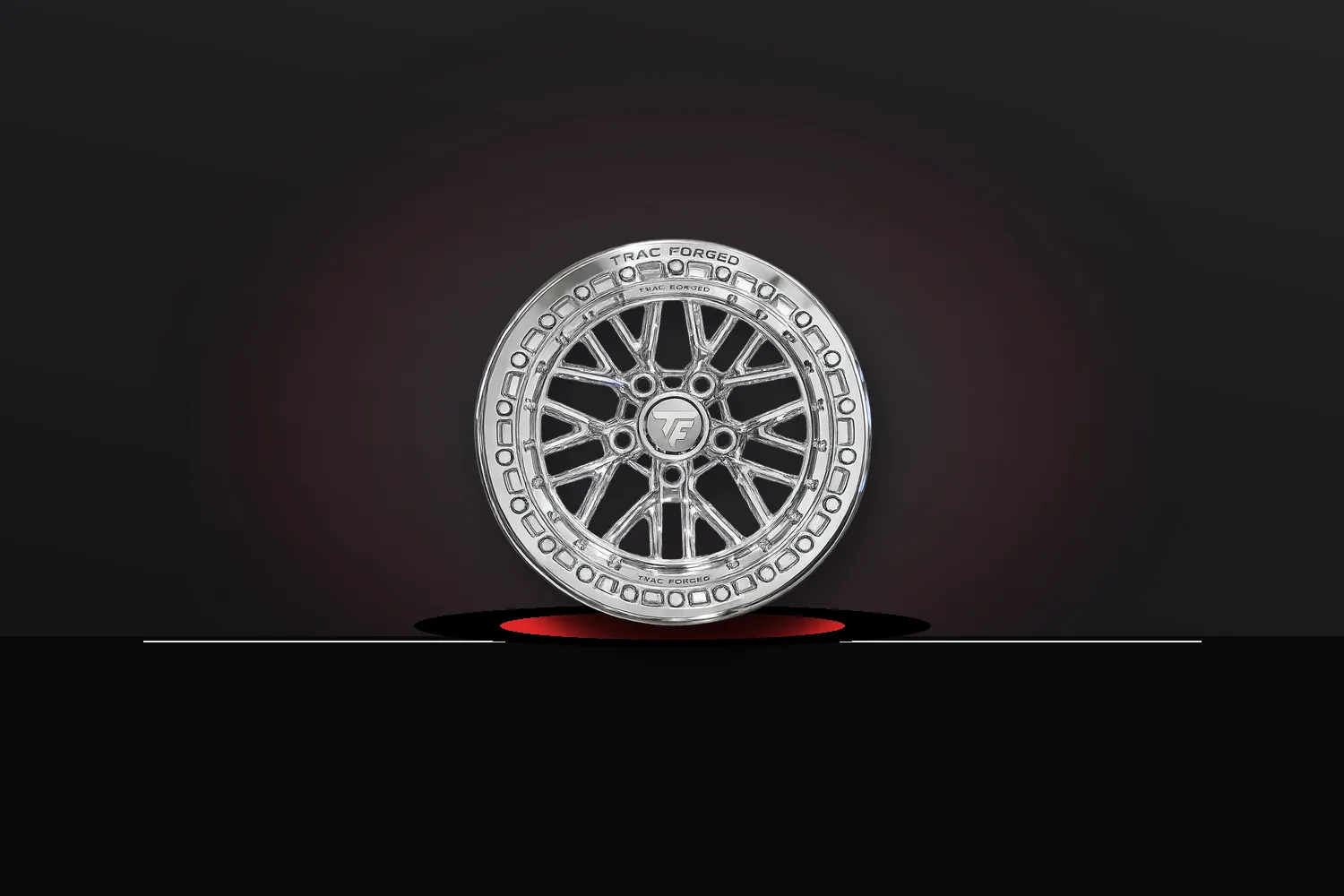 TracForged Beadlock chrome wheel