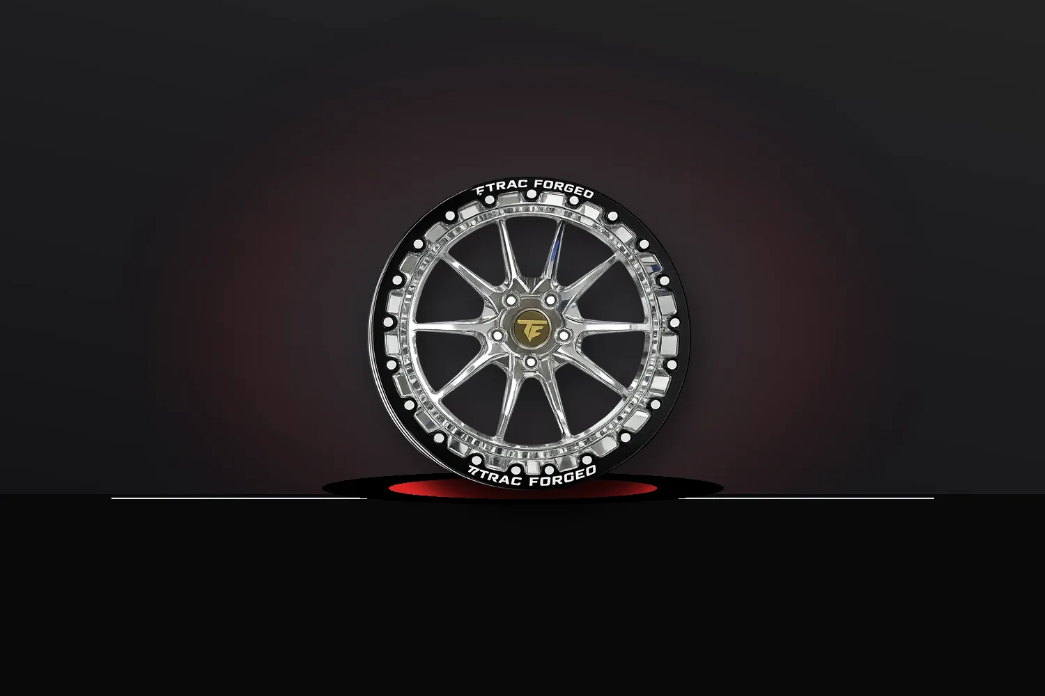 TracForged Beadlock polished angle view