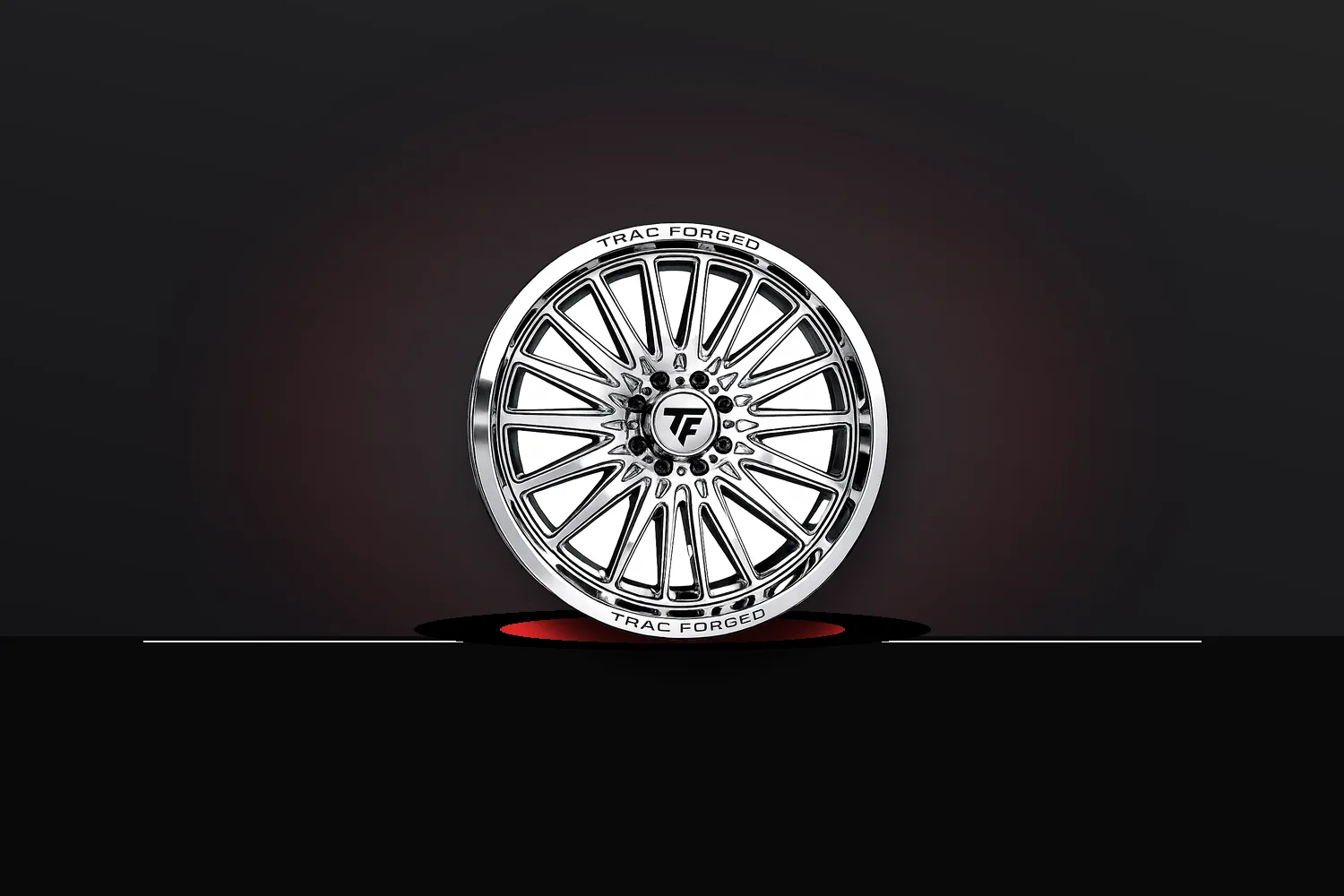 TracForged billet truck polished angle wheel