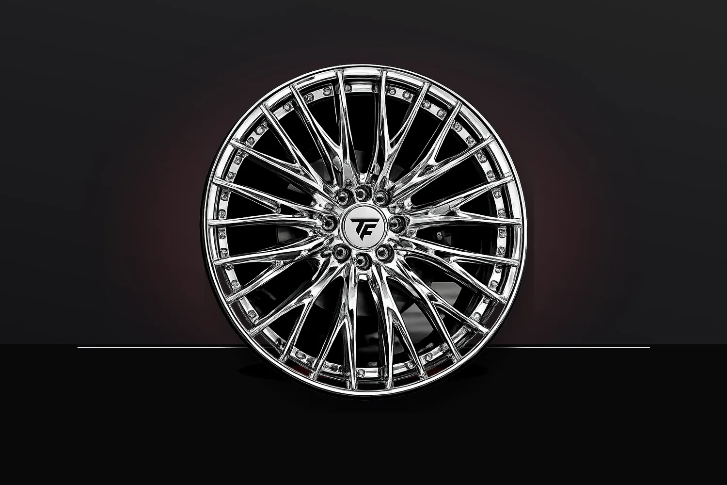 TracForged chrome split spoke wheel