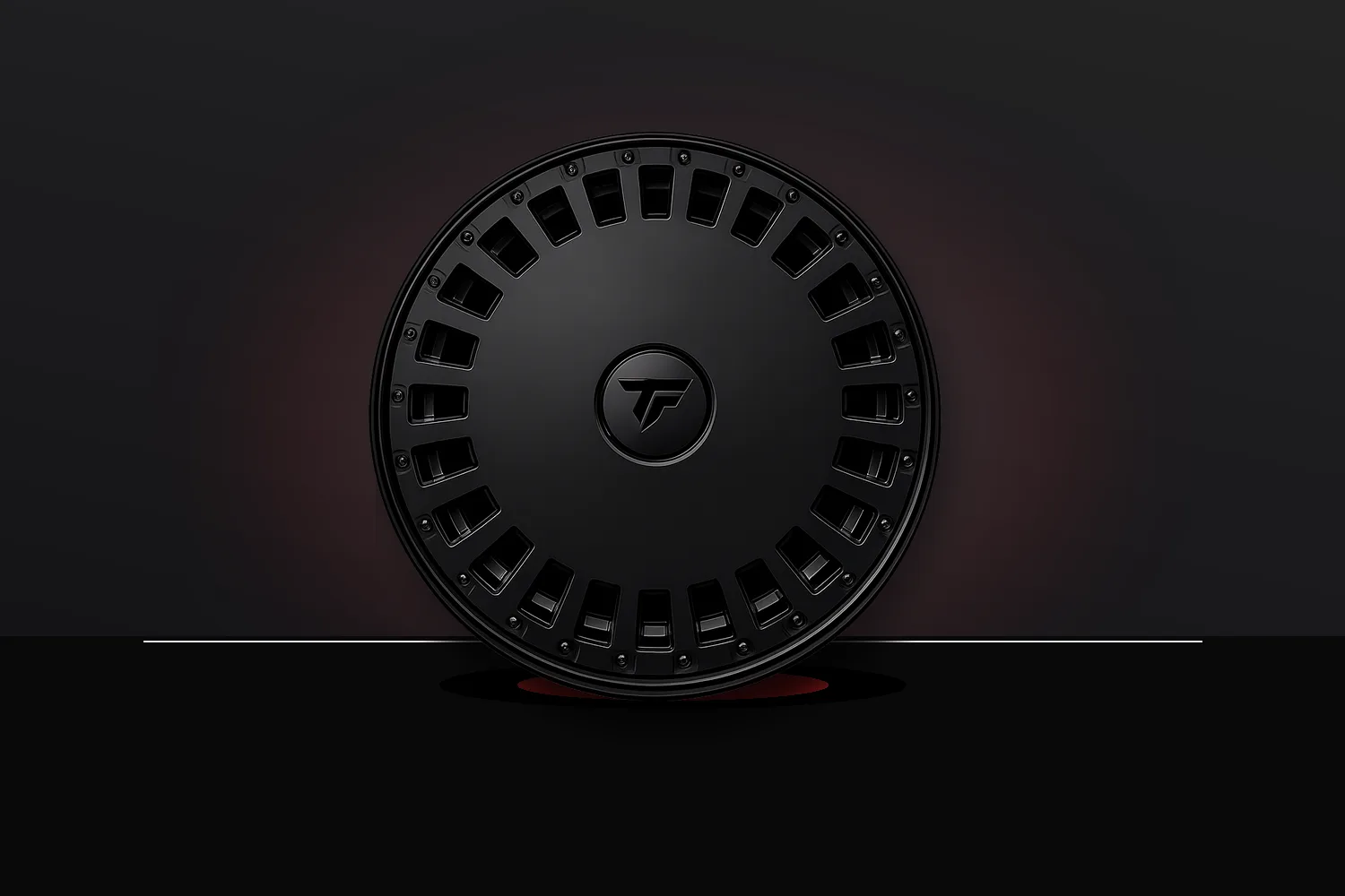 TracForged SUV and sedan matte black disc wheel